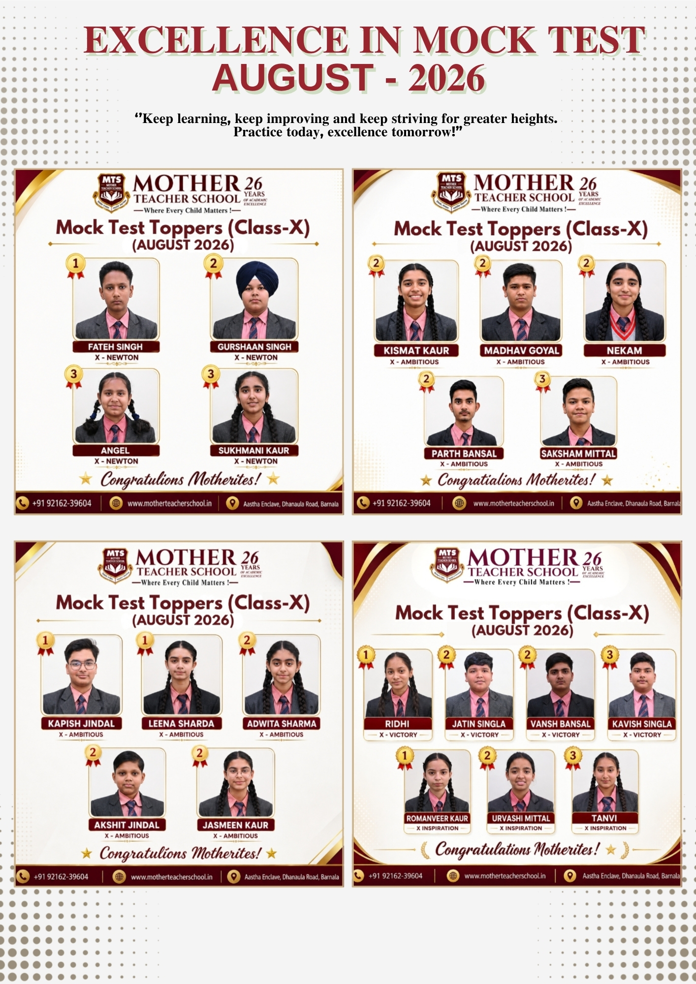 Mother Teacher School Barnala